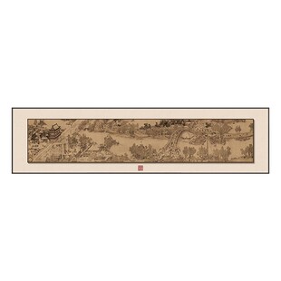 好货清明上河图客厅装饰画新中式茶室背景墙挂画书房古典国画横幅