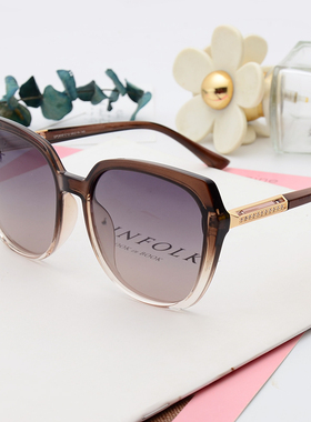 时尚优雅偏光太阳眼镜 女 复古相钻方框墨镜TR90开车驾驶镜粉色潮