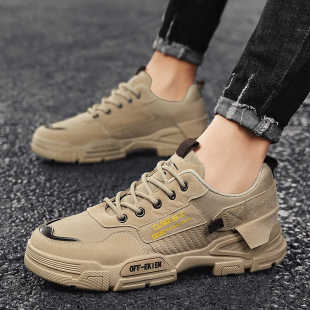 中高运动休闲鞋 网鞋 潮鞋 春夏季 极速厂家男鞋 透气帆布飞织鞋 子男士