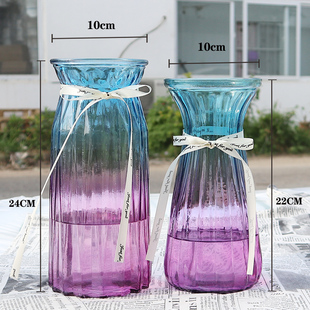 极速欧式 饰 创意玻璃花瓶透明水培绿萝植物玻璃花瓶家用插花客厅装