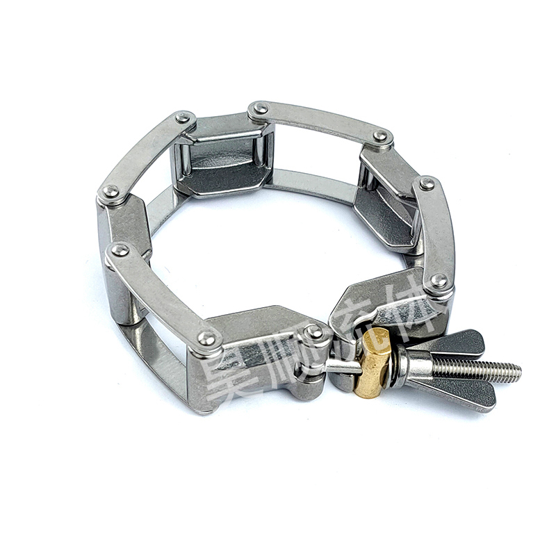 KF链式卡箍不锈钢管子固定卡扣真空法兰链条卡箍 KF63/80/100/160