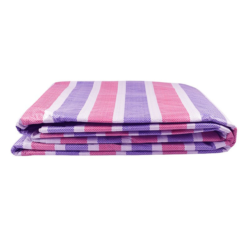 上柯D4004三色彩条布4X15m遮阳塑料泳池盖晒单覆膜货场油户外遮苫