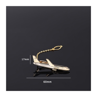Tie Men Clip Pilot Necktie Airplane Business Shape