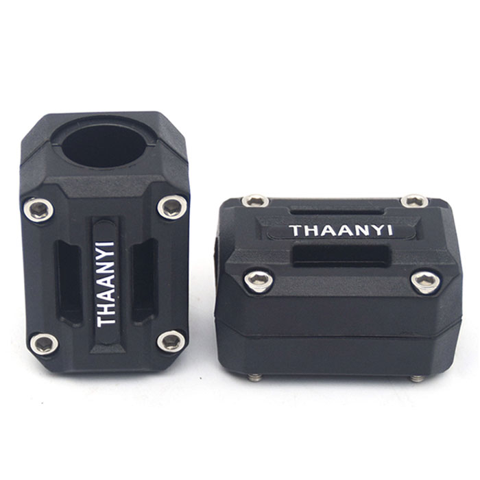 摩托车通用保险杠防摔头半圆抱块护杠堵头胶头防摔胶铝合金头/棒