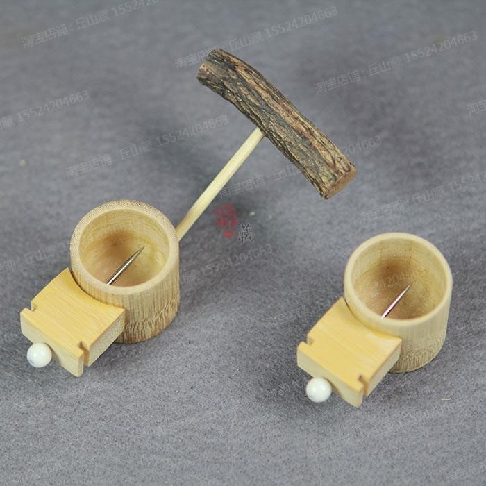 竹筒陶瓷蚕蛹罐鸟笼配件绣眼红子贝子靛颏鸟画眉鸟食罐蝉蛹鸟食罐