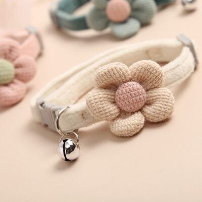 好货Adjustable Cat Collar Multicolor Cute Flower Traction Pe