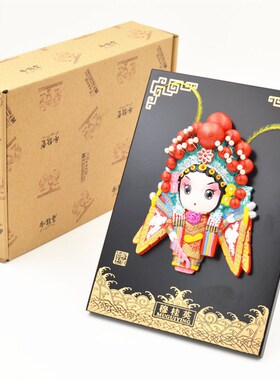 好货中国风特色卡通国粹京剧人物 彩塑板子摆件挂件墙饰送老外礼