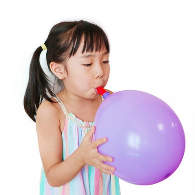气球充气嘴儿童肺活量练习气球吹气嘴可以吹气不撒气练肺活量工具