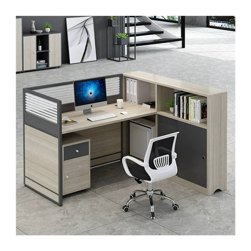 屏风木简欧家俱办公桌组合办公工作现代卡座职员位简约办公桌椅电