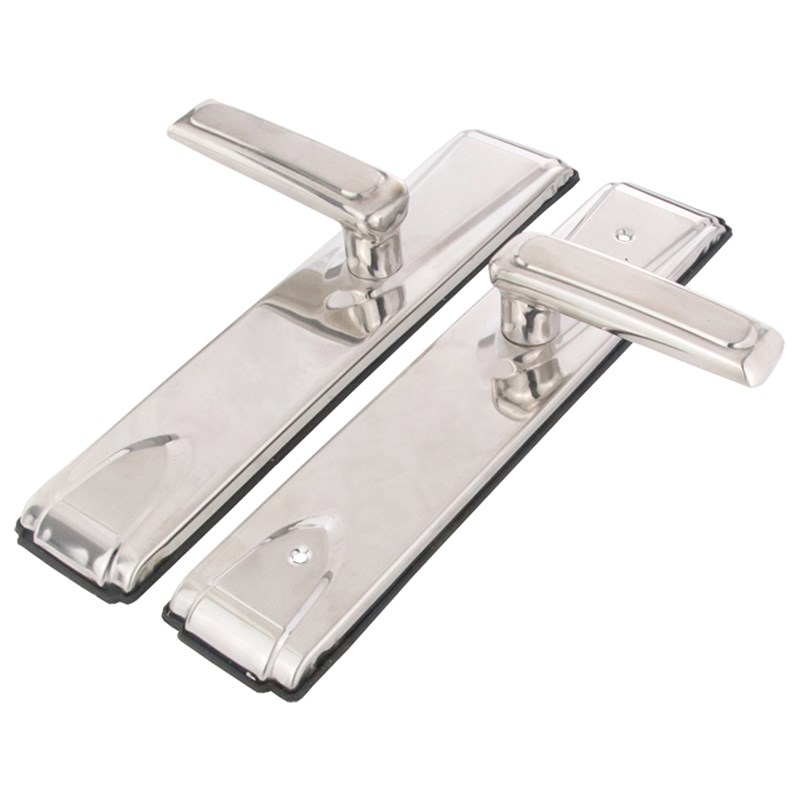 防盗门拉手304不锈钢对开门真假面板大门锁执手双开门锁908门把手