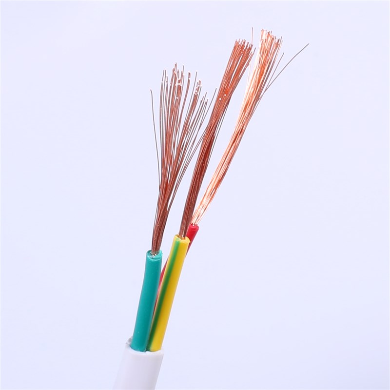 家用电线二芯白色护套电源线2芯1/1.5/2.5平方户外防水多股软电缆
