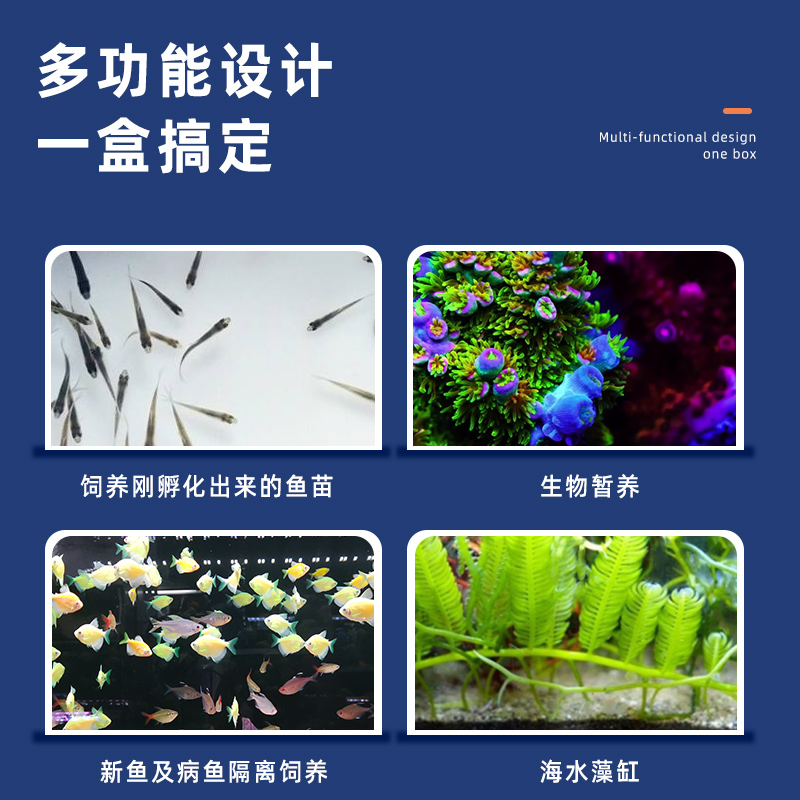 海水珊瑚缸外置藻盒海缸外挂式藻缸海水缸检疫隔离盒藻缸灯高等藻