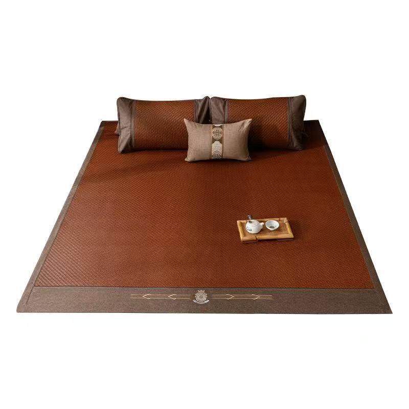 新款PE雪藤刺绣工艺款凉席高端可折叠冰丝草藤软夏季空调席子藤席,床上用品,藤席,淘宝优惠券,粉丝福利购,淘宝优惠卷