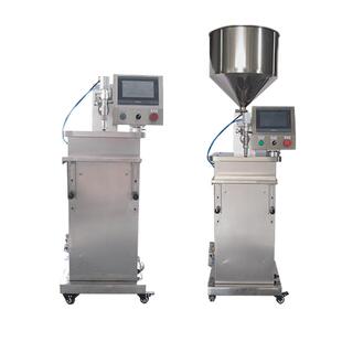 立式单头伺服膏液两用酱料齿轮泵灌装机化妆品半自动膏体灌装机