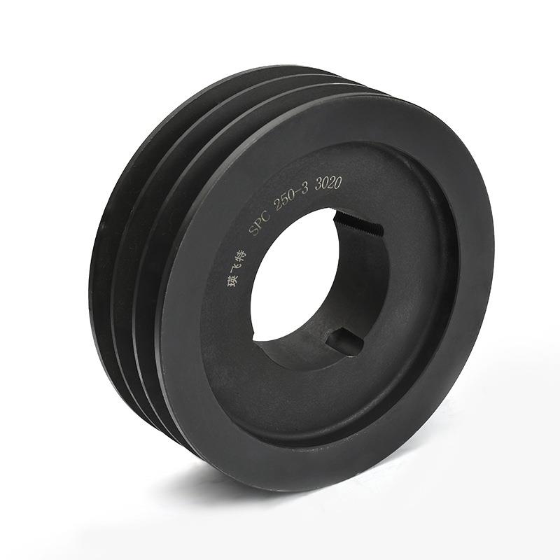 SPC型高品质耐用HT250电机同步带轮机械设备转动3槽锥套式皮带轮