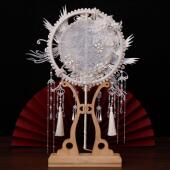 团扇新娘结婚材料包双面双色中式 古风秀禾扇高级出嫁手工