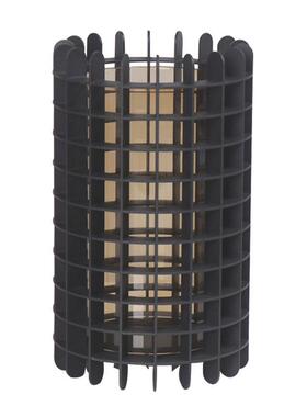 创意轻奢网格纹圆筒花瓶金属插花花器现代简约电视柜装饰品摆件