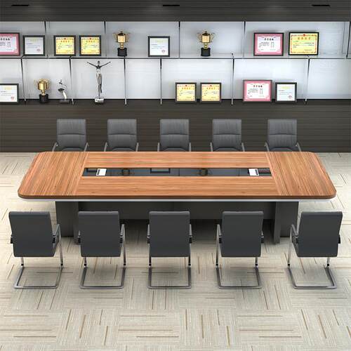 办公会议桌椅20人简约现代大型员工培训桌长条桌会议室桌椅组合