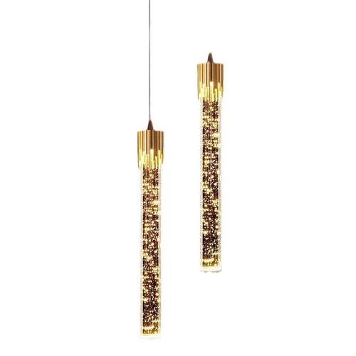 轻奢北欧水晶餐厅灯床头过道吧台前台吊灯楼梯别墅复式楼长吊灯