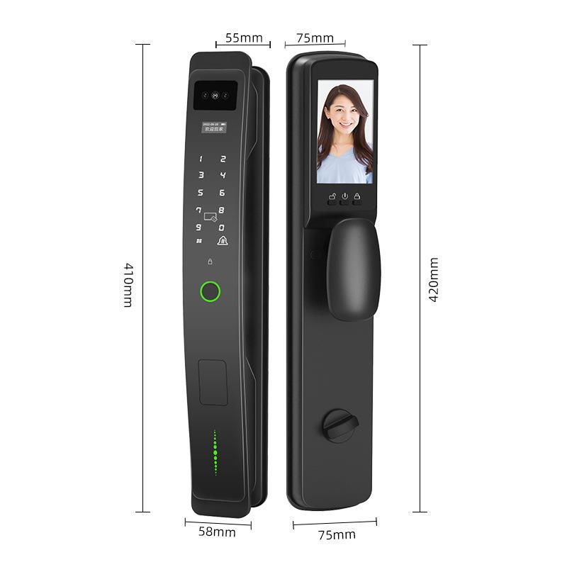 全自动智能锁坚固家用3D人脸对讲防盗指纹密码锁远程控制解锁电子