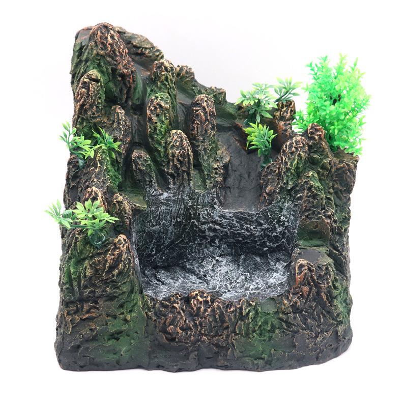 新款大型动鱼缸流沙瀑布Y态造景水族箱DI草缸布景不浑LMC206水流
