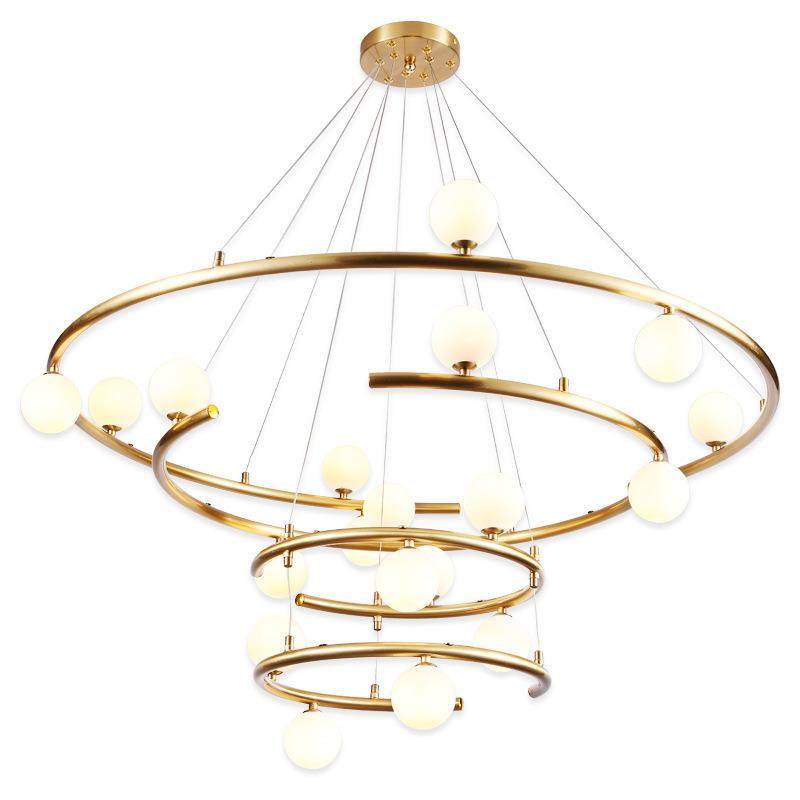 复式楼大吊灯现代简约创意挑高跃层楼梯螺旋转轻奢别墅客厅主灯具,家装灯饰光源,智能吊灯,淘宝优惠券,粉丝福利购,淘宝优惠卷