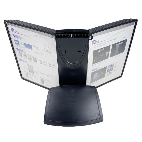 翻页文件管理架台式资料展示架文件夹桌面宣传壁挂式10页20页A4