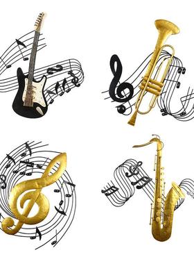 复古铁艺乐器壁挂乐器店酒吧咖啡店橱窗创意装饰品挂件挂饰壁饰