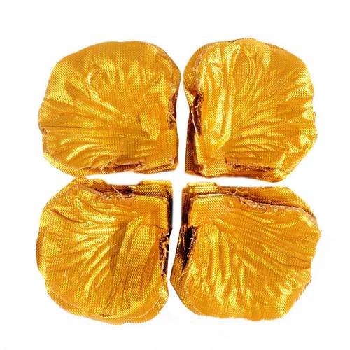 仿真玫瑰花瓣婚礼婚房装饰用品金色绢布手抛花银色撒花一斤装