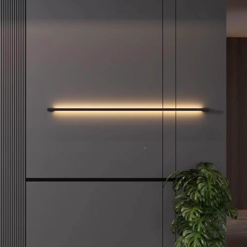 极简长条灯超窄一字型过床头轻14863线奢装景饰楼梯氛围高道级背