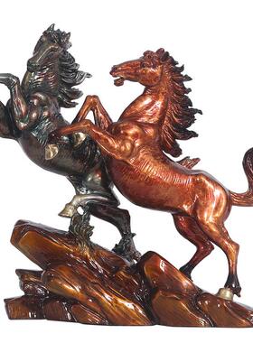 黄铜马摆件十二生肖马摆设客厅装饰品办公开业礼品