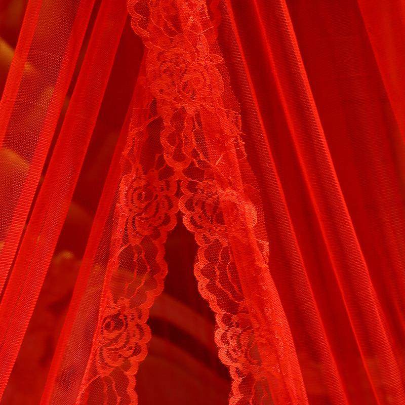 吊顶圆顶免安装蚊帐公主床幔婚庆红色结婚新房床幔床厂家,床上用品,蚊帐,淘宝优惠券,粉丝福利购,淘宝优惠卷