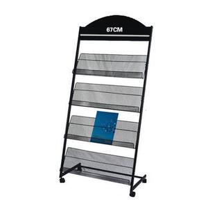 传单架报刊架杂志架书报架报刊架宣传架加厚材质带滑轮杂志架落地