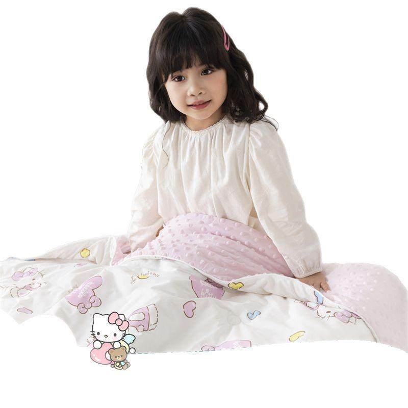 儿童空调被凉感丝冰豆豆被被子被芯学生幼儿园夏被可水洗卡通