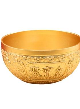 黄铜麒麟聚宝盆创意招财桌面摆件家用客厅店铺摆设开业礼品