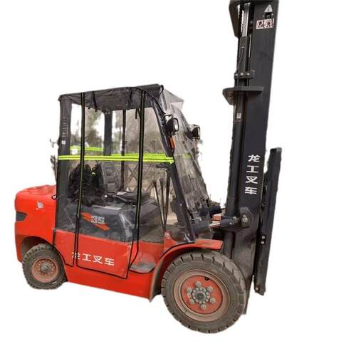 杭州叉车雨棚挡雨帘遮阳围帘龙工防雨防晒罩合力顶棚门帘遮雨板