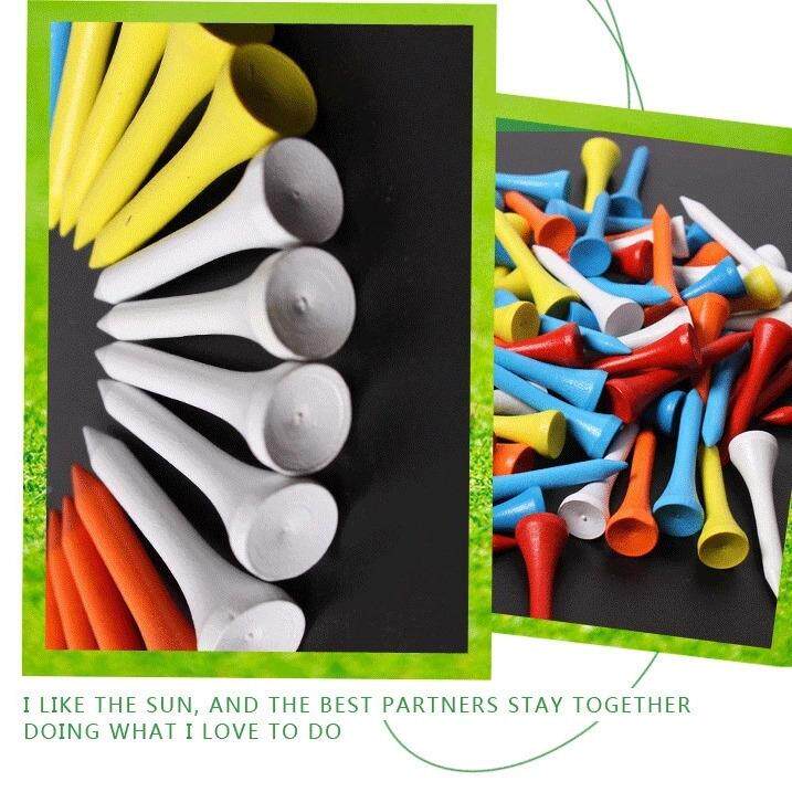 竹质高尔夫球tee厂家供多款竹质钉直球托球88889可印loo高尔夫球g