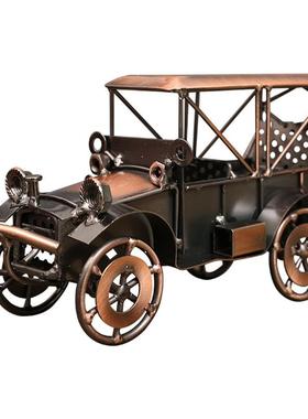 复古老爷车摆件客厅电视柜酒柜工业风汽车模型装饰摆设创意工艺品