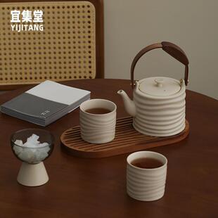 陶瓷凉水壶高颜值冷泡茶壶家用摆件 宜集堂INS中古冷水壶杯子套装