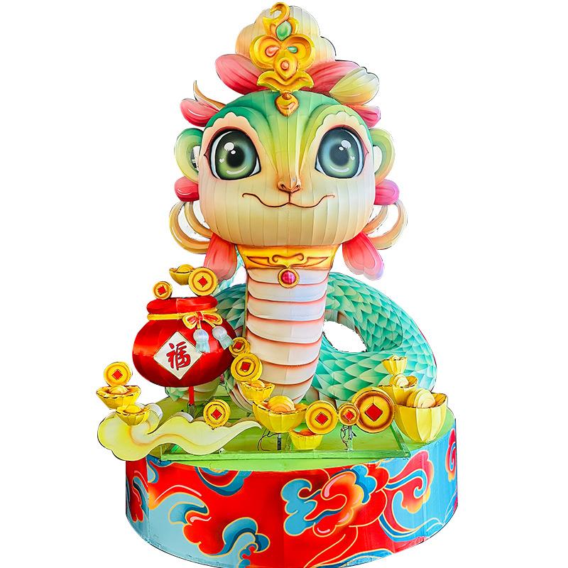蛇年自贡户外大型节日花灯造型春节龙灯彩灯会新年亮化装饰灯庙会
