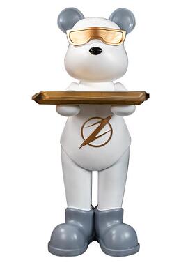 高级感闪电熊落地收纳摆件客厅沙发胖酒店会所乔迁新居搬新家摆设