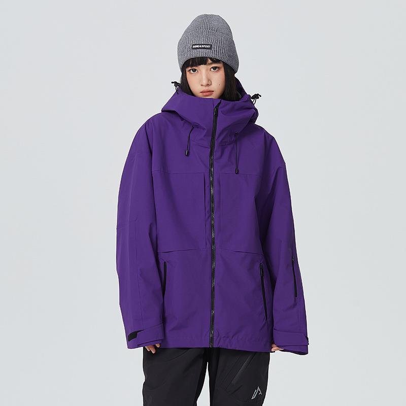 L单板滑雪服女男款防水防风防寒专业滑雪外壳全压胶上衣