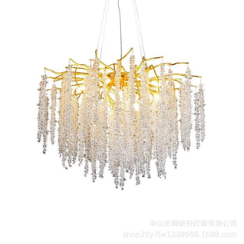 美式轻奢水晶吊灯餐厅高档别墅客厅卧室创意艺术家装树枝型吊灯具,家装灯饰光源,智能吊灯,淘宝优惠券,粉丝福利购,淘宝优惠卷
