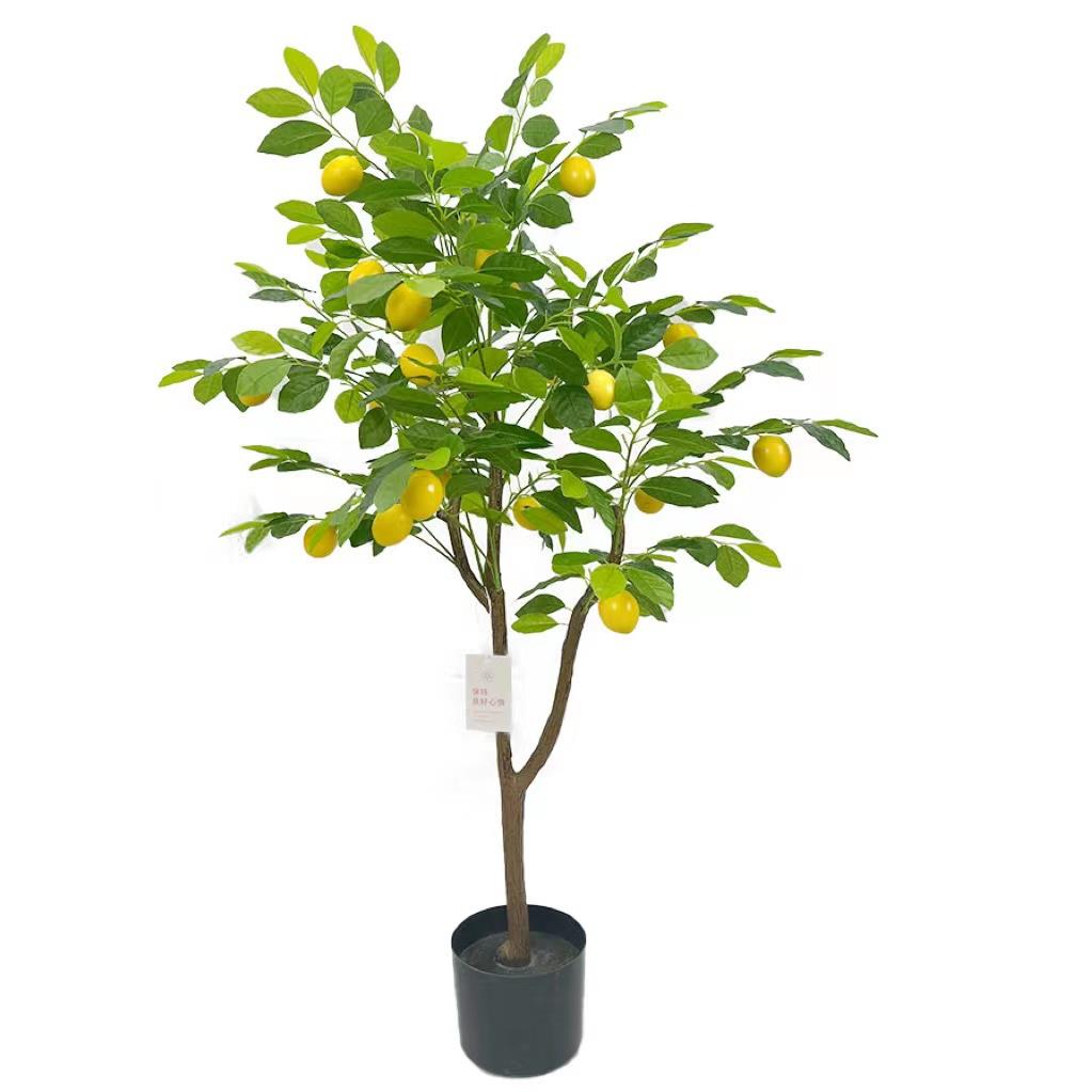 北欧风仿生柠檬树仿真植物假花假树盆栽室内落地摆件家居装饰盆景