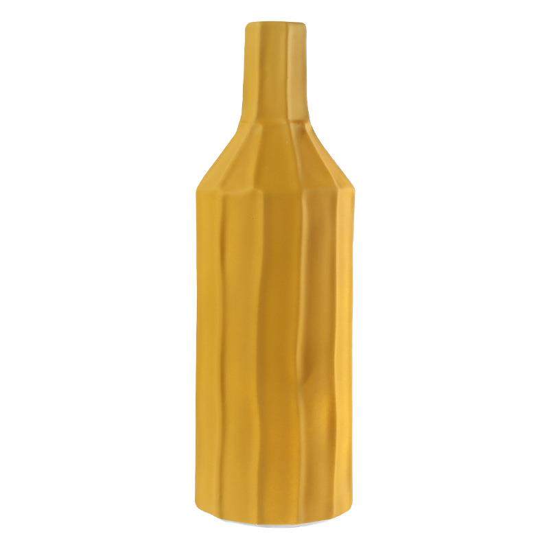 莫兰迪陶瓷花瓶北欧摆件装饰品竹片纹花插工艺品样板房家居摆设,家居饰品,花瓶,淘宝优惠券,粉丝福利购,淘宝优惠卷