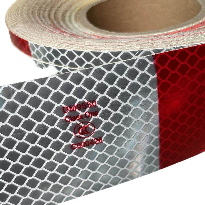 1级车身贴DM红白反光贴3C车身反光标识车审反光条DM9550