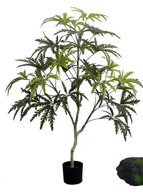 北欧仿真绿植孔雀木盆栽家居装饰落地假植物造景摆件树高绿植摆件