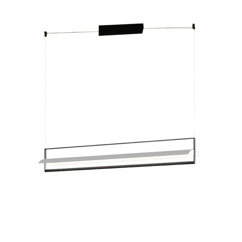 瓦片造型极简主义现代轻奢餐厅办公样板房创意吊灯长条吊灯