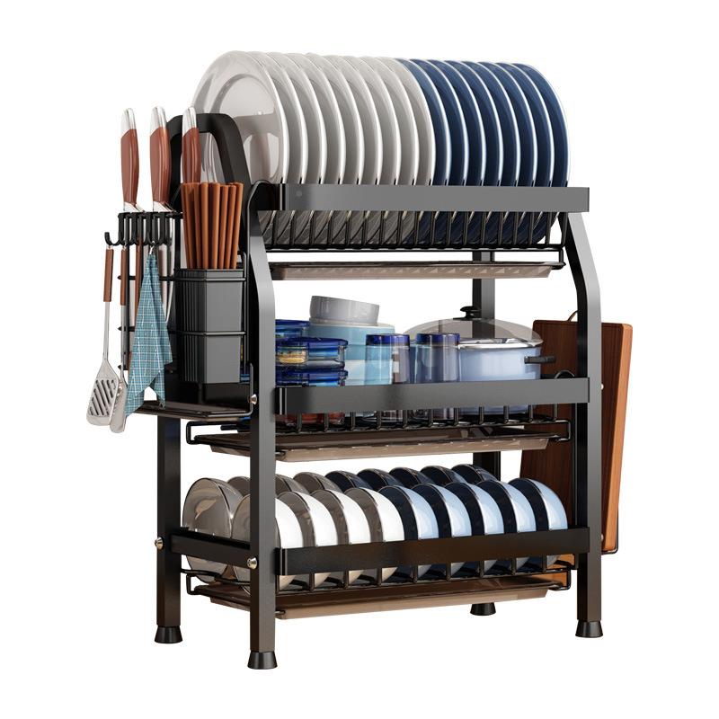架不锈钢沥碗碟架厨房置物功碗盘收纳6649A架水架家用多能碗架碗