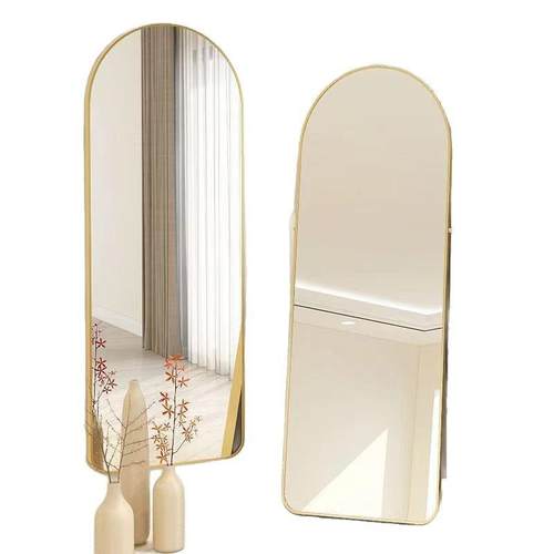 网红全身镜卧室异形挂墙试衣镜壁挂穿衣镜家用立体ins风落地镜子